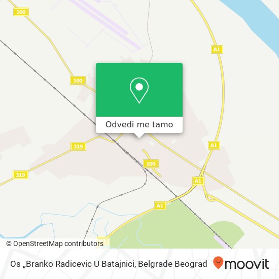 Os „Branko Radicevic  U Batajnici mapa