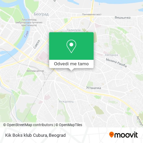 Kik Boks klub Cubura mapa