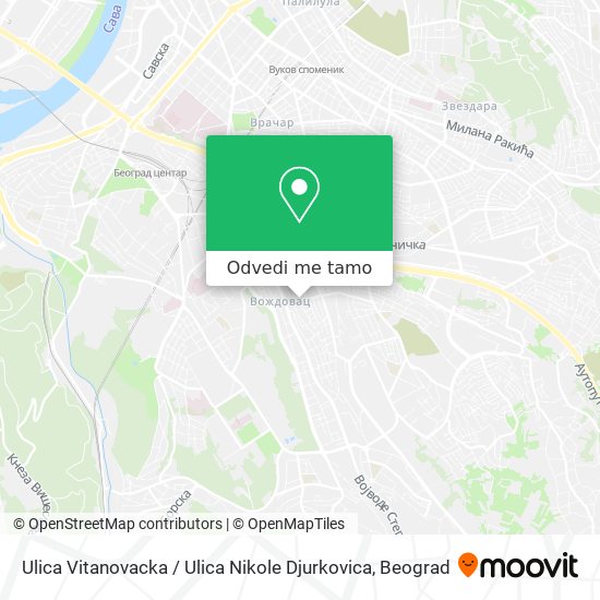 Ulica Vitanovacka / Ulica Nikole Djurkovica mapa