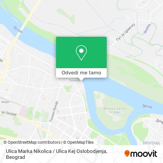 Ulica Marka Nikolica / Ulica Kej Oslobodjenja mapa