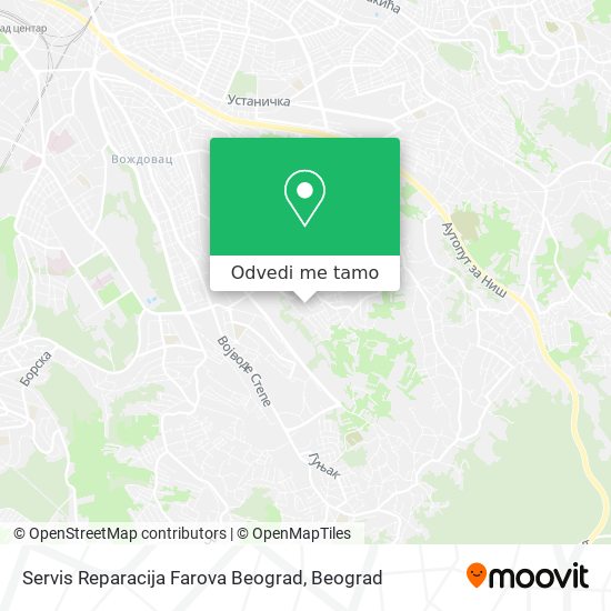 Servis Reparacija Farova Beograd mapa