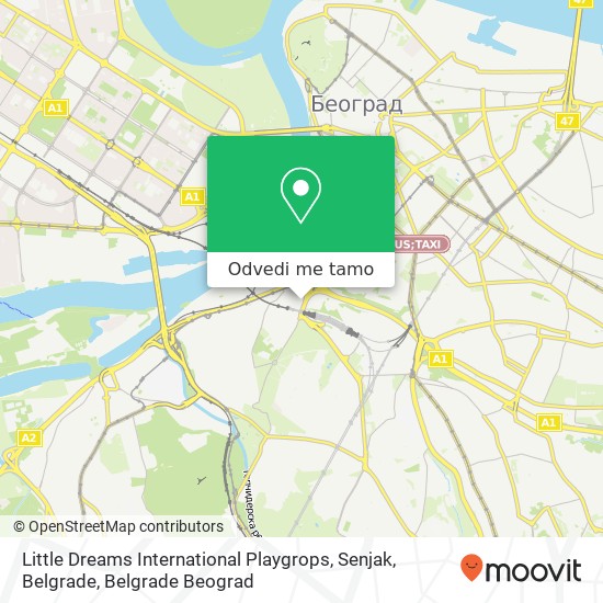 Little Dreams International Playgrops, Senjak, Belgrade mapa