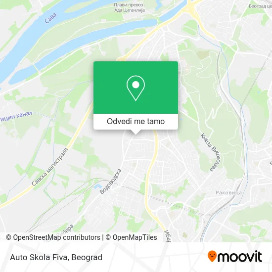 Auto Skola Fiva mapa
