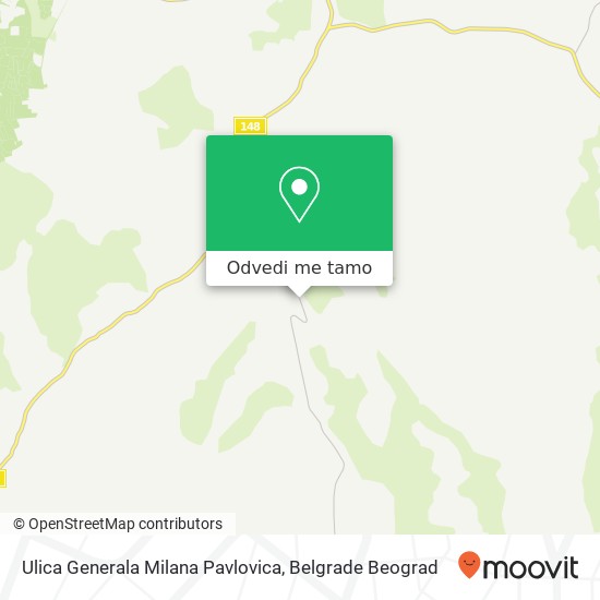 Ulica Generala Milana Pavlovica mapa