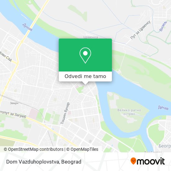 Dom Vazduhoplovstva mapa
