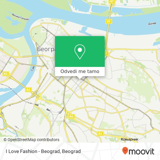 I Love Fashion - Beograd mapa