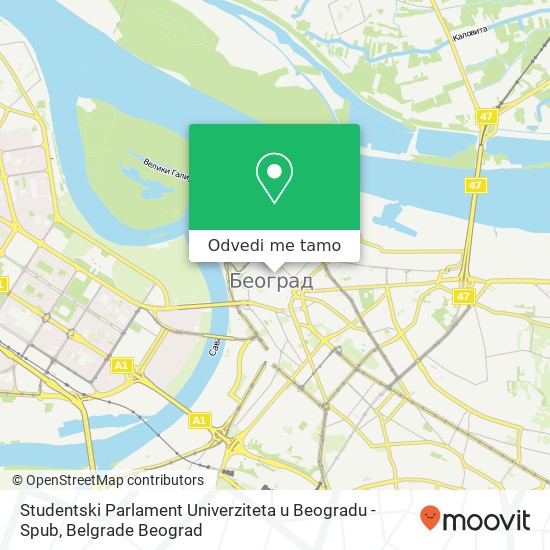 Studentski Parlament Univerziteta u Beogradu - Spub mapa