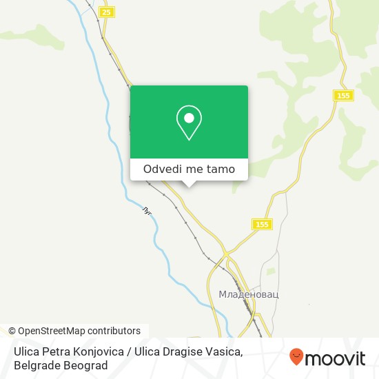 Ulica Petra Konjovica / Ulica Dragise Vasica mapa