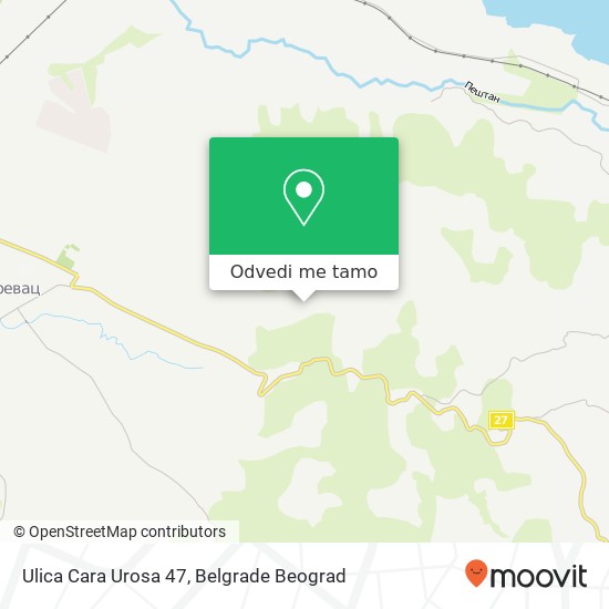 Ulica Cara Urosa 47 mapa