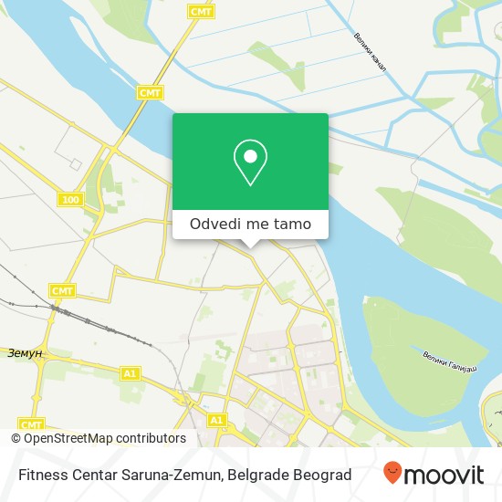 Fitness Centar Saruna-Zemun mapa