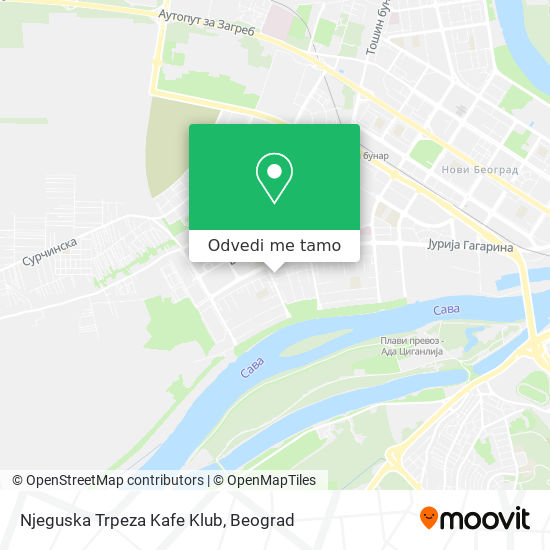 Njeguska Trpeza Kafe Klub mapa