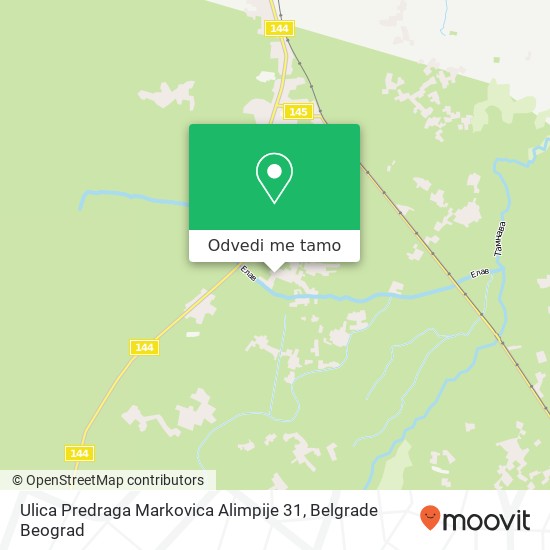 Ulica Predraga Markovica Alimpije 31 mapa