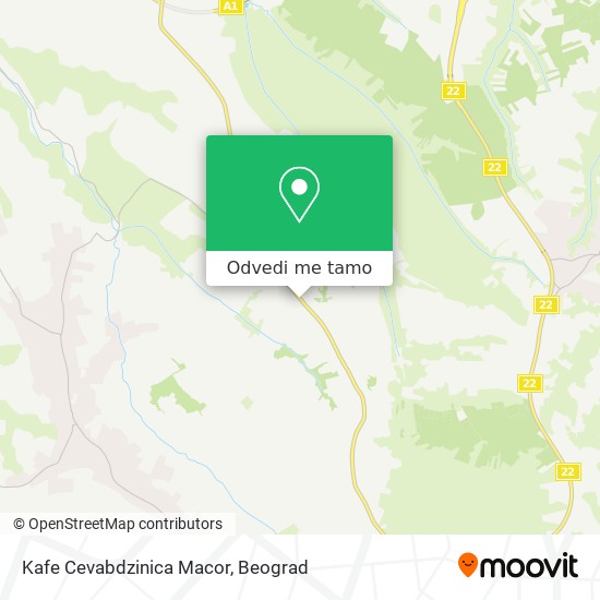 Kafe Cevabdzinica Macor mapa