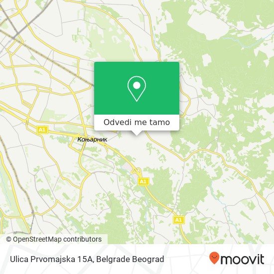 Ulica Prvomajska 15А mapa