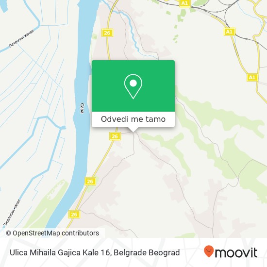 Ulica Mihaila Gajica Kale 16 mapa