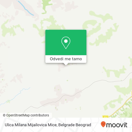 Ulica Milana Mijailovica Mice mapa