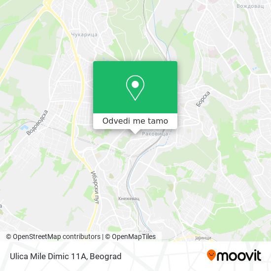 Ulica Mile Dimic 11А mapa