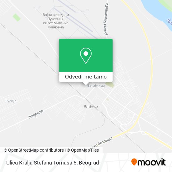 Ulica Kralja Stefana Tomasa 5 mapa