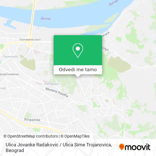 Ulica Jovanke Radakovic / Ulica Sime Trojanovica mapa