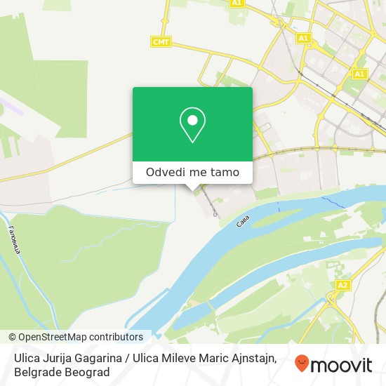 Ulica Jurija Gagarina / Ulica Mileve Maric Ajnstajn mapa