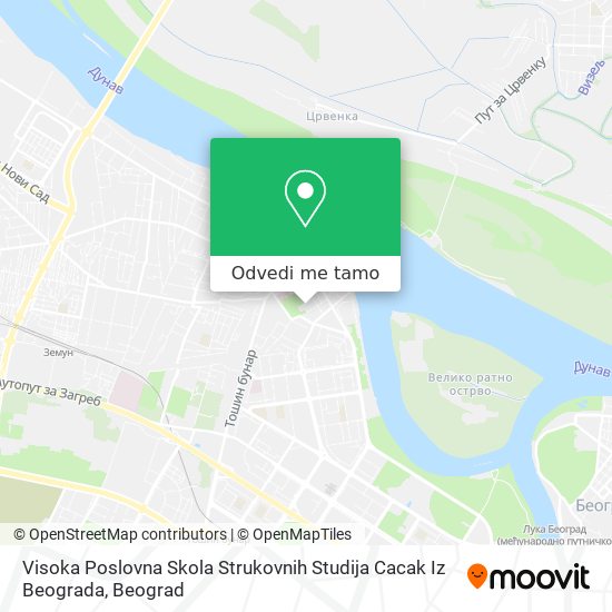 Visoka Poslovna Skola Strukovnih Studija Cacak Iz Beograda mapa