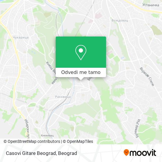 Casovi Gitare Beograd mapa