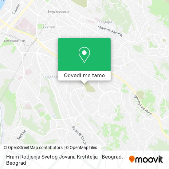 Hram Rodjenja Svetog Jovana Krstitelja - Beograd mapa