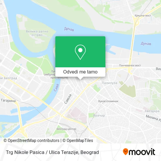 Trg Nikole Pasica / Ulica Terazije mapa