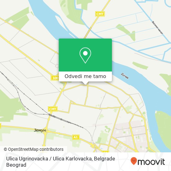 Ulica Ugrinovacka / Ulica Karlovacka mapa