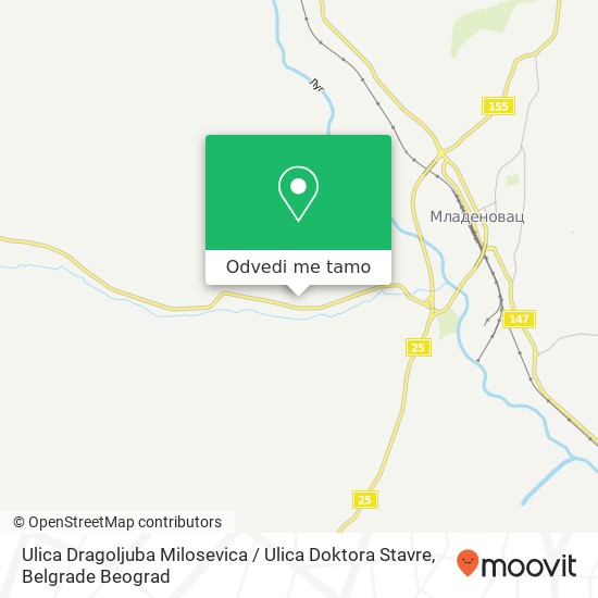 Ulica Dragoljuba Milosevica / Ulica Doktora Stavre mapa