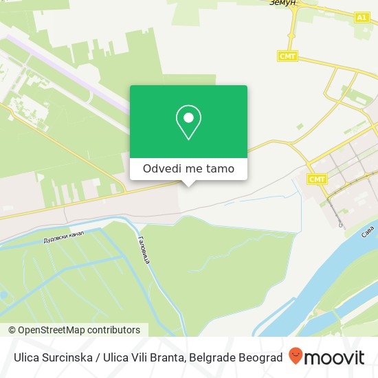 Ulica Surcinska / Ulica Vili Branta mapa