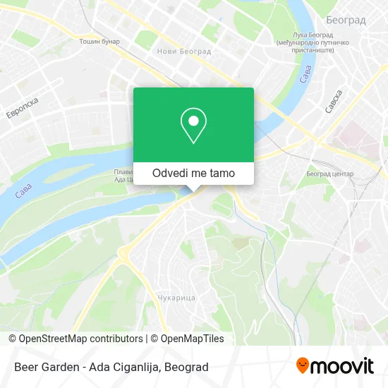 Beer Garden - Ada Ciganlija mapa