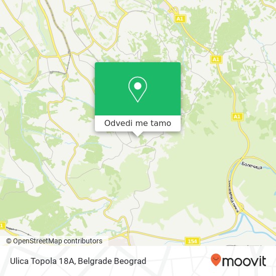 Ulica Topola 18А mapa