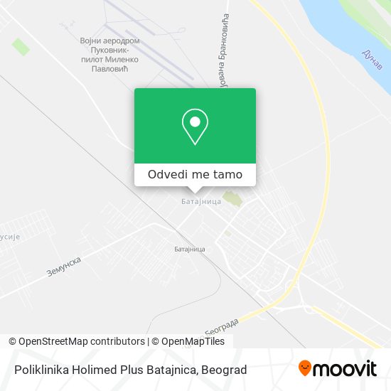 Poliklinika Holimed Plus Batajnica mapa