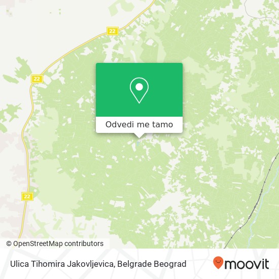 Ulica Tihomira Jakovljevica mapa