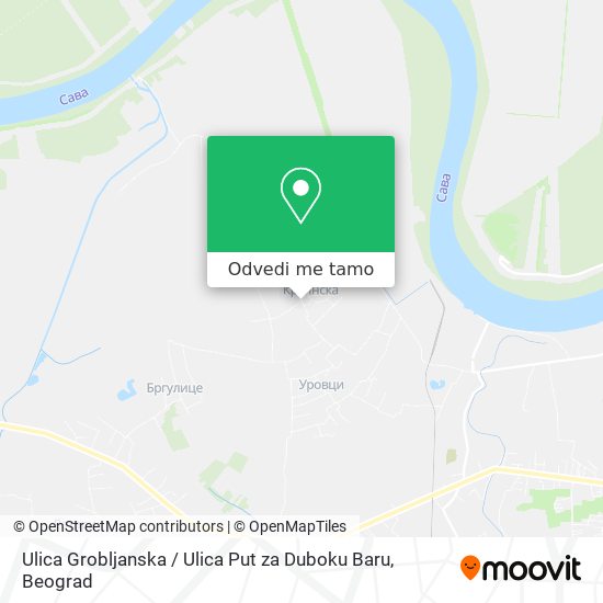 Ulica Grobljanska / Ulica Put za Duboku Baru mapa