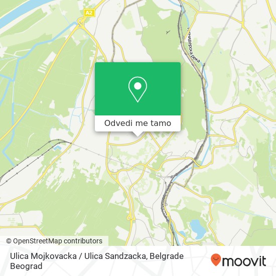 Ulica Mojkovacka / Ulica Sandzacka mapa