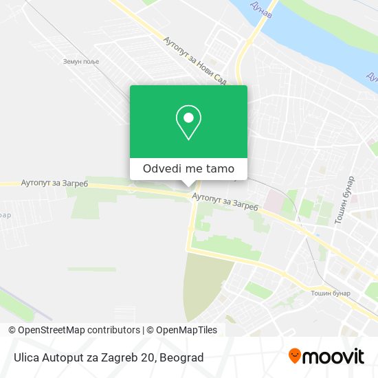 Ulica Autoput za Zagreb 20 mapa