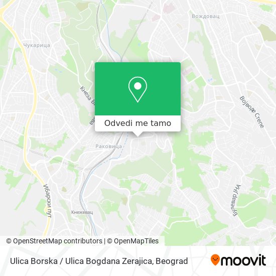 Ulica Borska / Ulica Bogdana Zerajica mapa