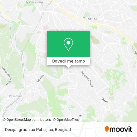 Decija Igraonica Pahuljica mapa