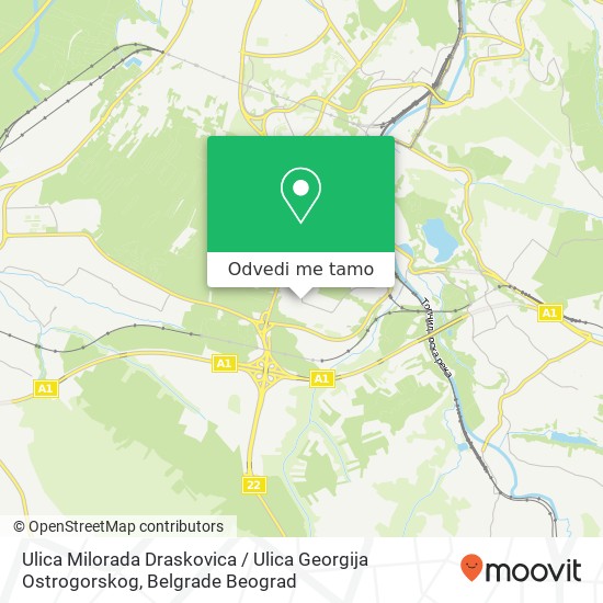 Ulica Milorada Draskovica / Ulica Georgija Ostrogorskog mapa