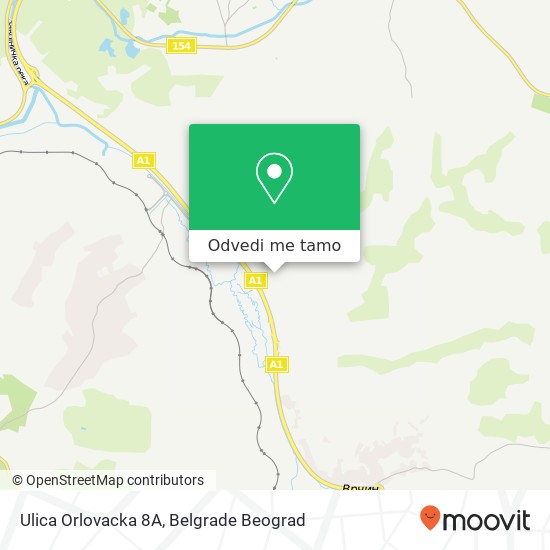 Ulica Orlovacka 8А mapa