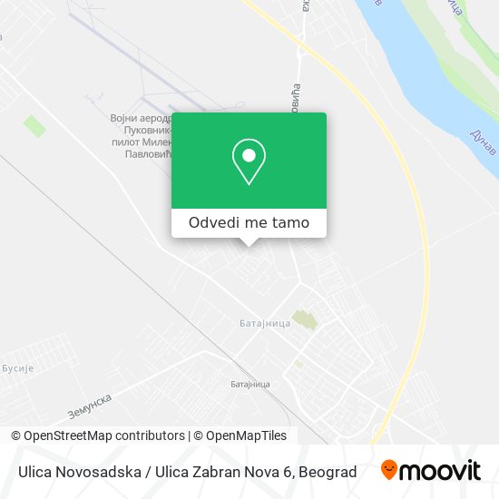 Ulica Novosadska / Ulica Zabran Nova 6 mapa