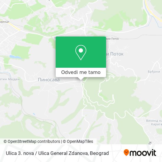 Ulica 3. nova / Ulica General Zdanova mapa