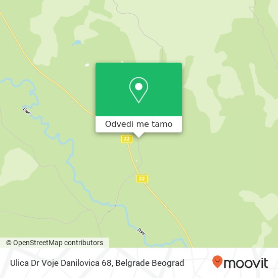 Ulica Dr Voje Danilovica 68 mapa