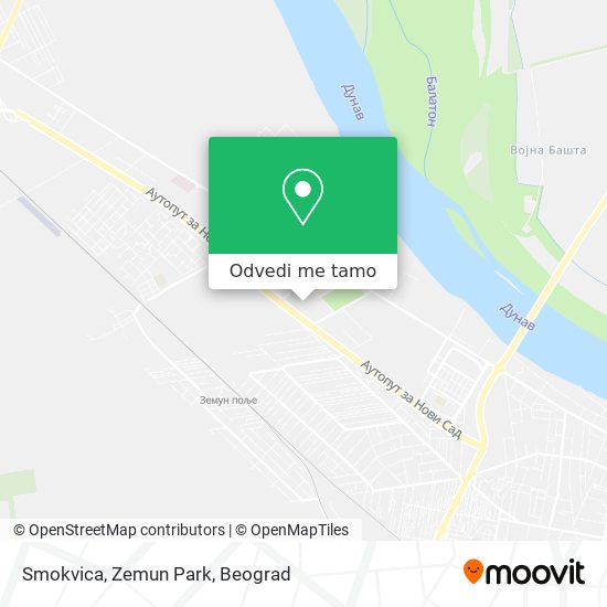 Smokvica, Zemun Park mapa