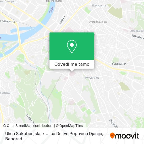 Ulica Sokobanjska / Ulica Dr. Ive Popovica Djanija mapa