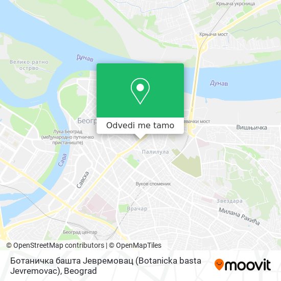 Ботаничка башта Јевремовац (Botanicka basta Jevremovac) mapa