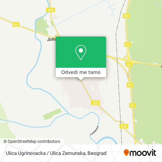 Ulica Ugrinovacka / Ulica Zemunska mapa