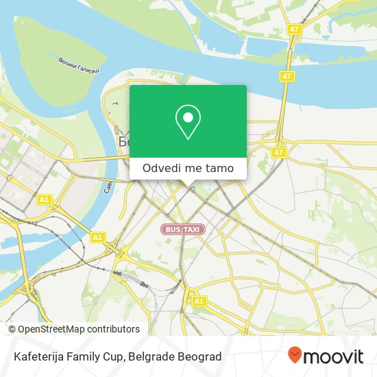 Kafeterija Family Cup mapa